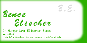 bence elischer business card